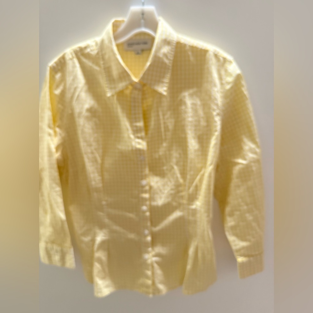 Yellow & White Checked Blouse